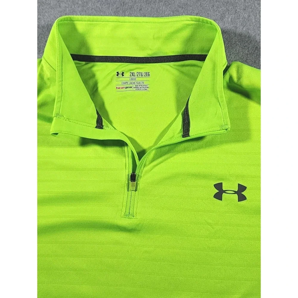 Under Armour Men's Athletic Fishing Shirt, Size 2XL, Lime Green , Long Sleeve